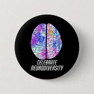 Neurodiversity Individuality Dyslexia Awareness  6 Cm Round Badge