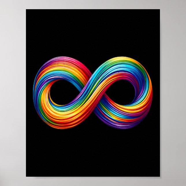 Neurodiversity Infinity Sign Rainbow Symbol Autism (Front)