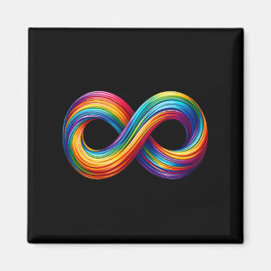 Neurodiversity Infinity Sign Rainbow Symbol Autism Magnet