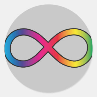 Neurodiversity infinity symbol classic round sticker
