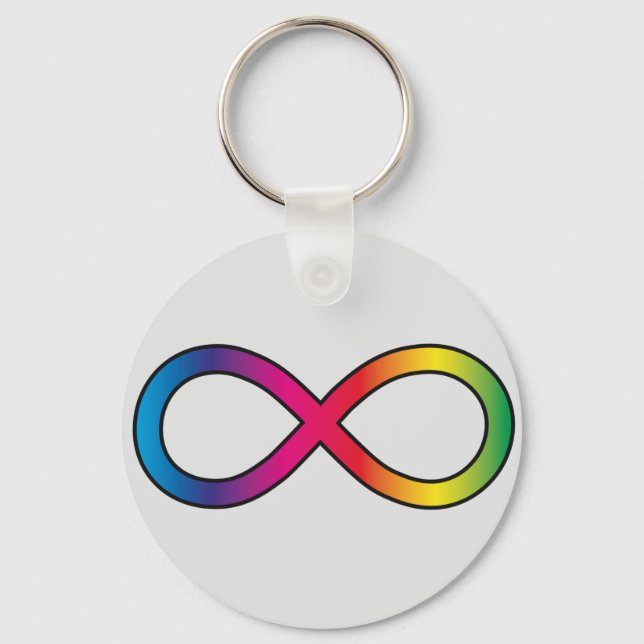 Neurodiversity infinity symbol key ring (Front)