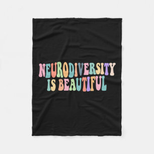 Neurodiversity Is Beautiful Autism Awareness Fleece Blanket