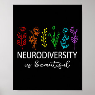 Neurodiversity Is Beautiful Autism Awareness Men W Poster
