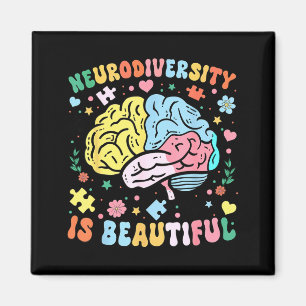 Neurodiversity is beautiful autism awareness menta magnet
