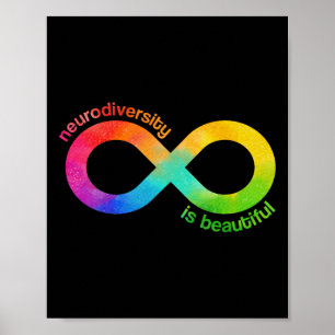 Neurodiversity Is Beautiful Autism Neurodivergent  Poster