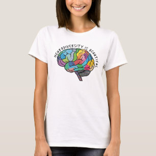 Neurodiversity Is Beautiful Rainbow Brain Autism T-Shirt