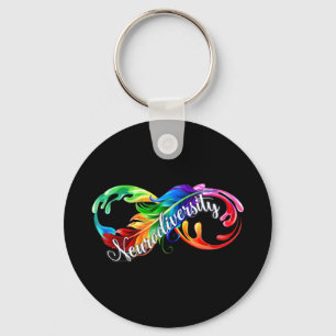 Neurodiversity Is Beautiful Rainbow is great gift  Key Ring