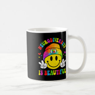Neurodiversity Is Beautiful Smile Face Autism Awar Coffee Mug