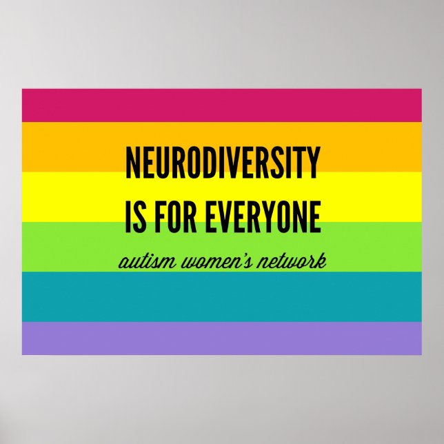 Neurodiversity is for Everyone Poster (rainbow) (Front)
