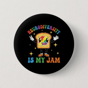 Neurodiversity Is My-jam Autism Awareness Special 6 Cm Round Badge