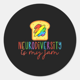 Neurodiversity Is My-jam Autism Awareness Special Classic Round Sticker