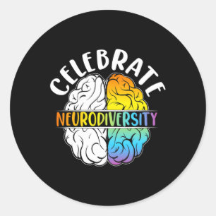Neurodiversity Mental Health Autism Awareness 2 Classic Round Sticker