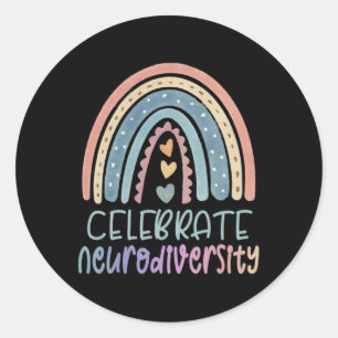 Neurodiversity Mental Health Autism Awareness Classic Round Sticker