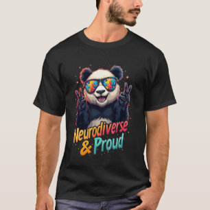Neurodiversity Panda Autism Awareness Month T-Shirt