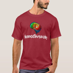 Neurodiversity Pride Rainbow Brain T-Shirt