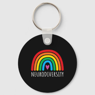 Neurodiversity Rainbow Autism Awareness Month Mens Key Ring