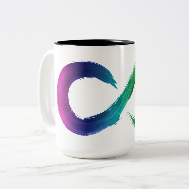 Neurodiversity Rainbow Mug (Front Left)