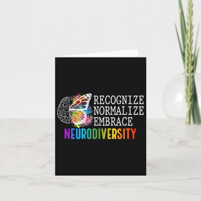 Neurodiversity Recognise Normalise Embrace Adhd Au Card (Front)