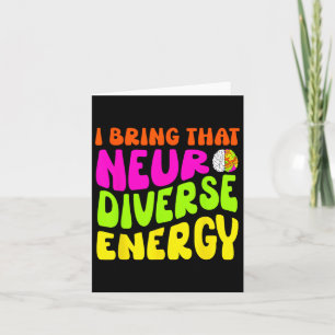 Neurodiversity Shirt Autism Adhd Asd Neurodiverse Card