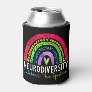 Neurodiversity Shirt Autism Spectrum ASD ADHD Rain Can Cooler