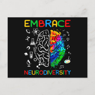 Neurodiversity Shirt Embrace ADHD Autism Awareness Postcard