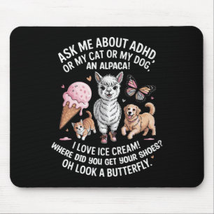 Neurodiversity Spectrum Mental Disorder Autism Awa Mouse Pad