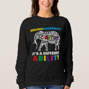Neurodiversity Symbol Ability Autism Creature Men  Sweatshirt