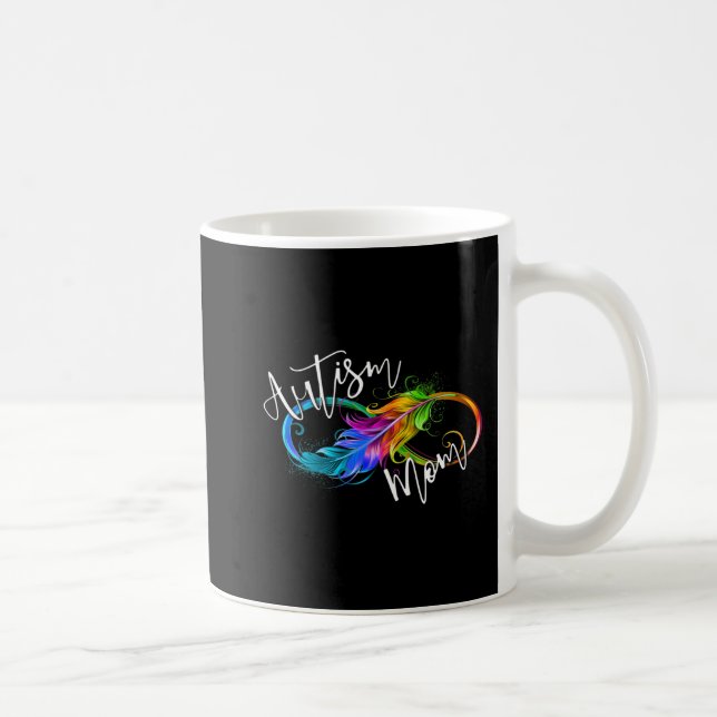 Neurodiversity Symbol Rainbow Infinity Autism Mum  Coffee Mug (Right)
