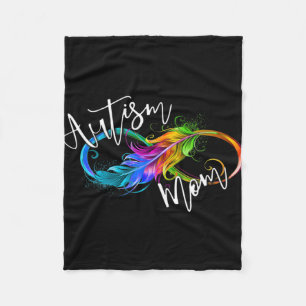 Neurodiversity Symbol Rainbow Infinity Autism Mum Fleece Blanket