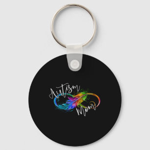 Neurodiversity Symbol Rainbow Infinity Autism Mum  Key Ring