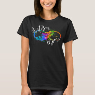 Neurodiversity Symbol Rainbow Infinity Autism Mum  T-Shirt