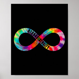 Neurodiversity Tie Dye Infinity Sign Autism Awaren