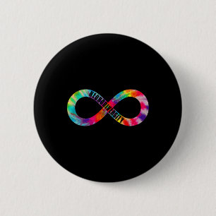 Neurodiversity Tie Dye Infinity Sign Autism Awaren 6 Cm Round Badge