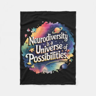 Neurodiversity Universe Of Possibilities Space Aut Fleece Blanket