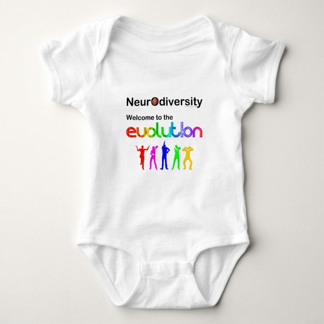 Neurodiversity Welcome to the Evolution Baby Bodysuit (Front)