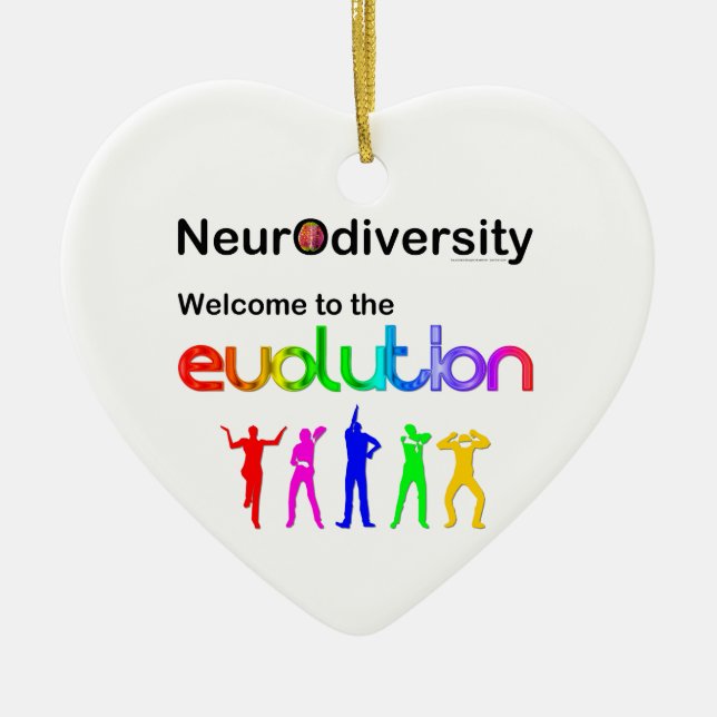 Neurodiversity Welcome to the Evolution Ceramic Ornament (Front)