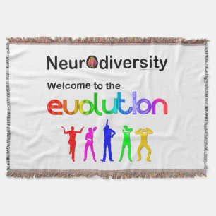 Neurodiversity Welcome to the Evolution Throw Blanket