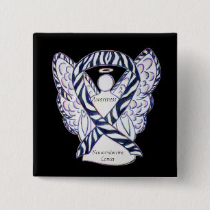 Neuroendocrine Cancer Awareness Ribbon Angel Pin