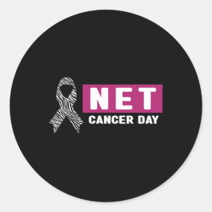 Neuroendocrine Cancer Awareness - World Net Cancer Classic Round Sticker