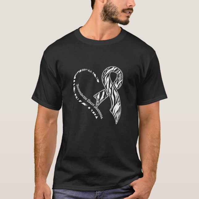 Neuroendocrine Cancer Survivor Heart Warrior T-Shirt (Front)