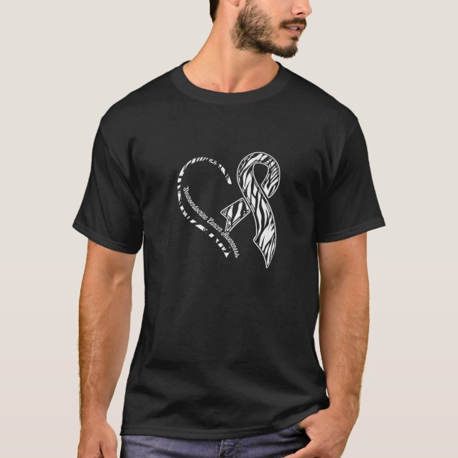 Neuroendocrine Cancer Survivor Heart Warrior T-Shirt (Front)