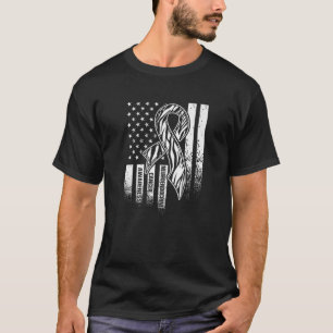 Neuroendocrine Cancer Survivor US Flag Warrior T-Shirt