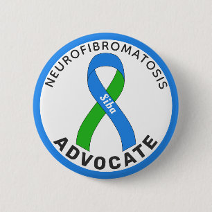 Neurofibromatosis Advocate Ribbon White Button