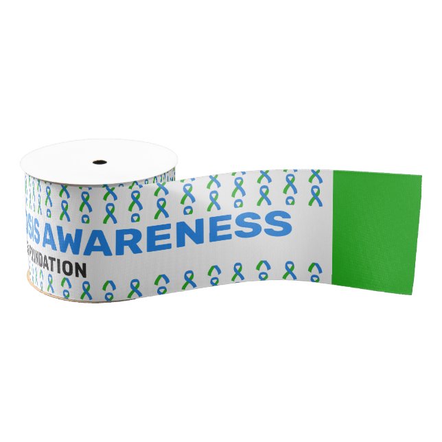 Neurofibromatosis Awareness Pattern Ribbon Grosgrain Ribbon (Spool)
