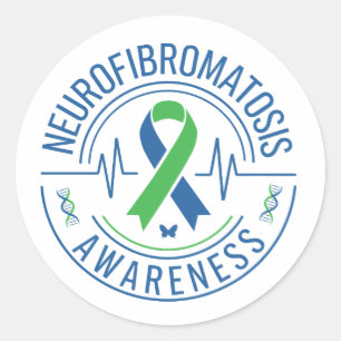 Neurofibromatosis Awareness   Support and Strength Classic Round Sticker