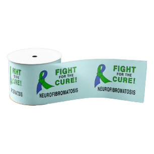 Neurofibromatosis Ribbon: Fight for the Cure! 3" Grosgrain Ribbon