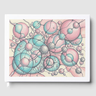 Neurographic Art T-Shirt Mint Pink Abstract Sphere Guest Book