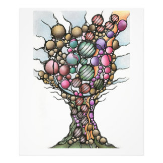 Neurographic Tree of Life Abstract Art Tapestry | Photo Print