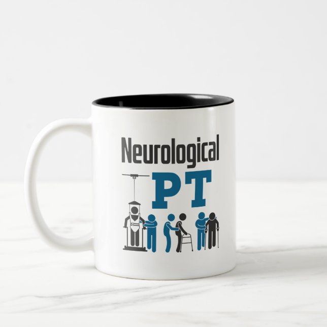 Neurological PT Physical Therapist Therapy Two-Tone Coffee Mug (Left)