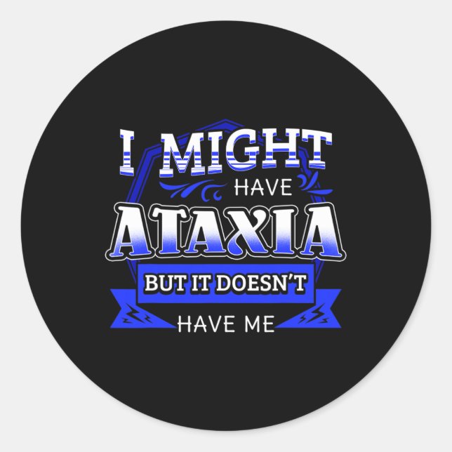 Neurological Sign Hemiataxia Blue Ribbon Neurologi Classic Round Sticker (Front)